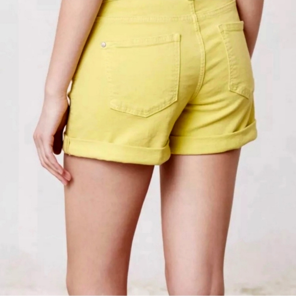 Anthropologie Pilcro women's size 27 neon yellow shorts
